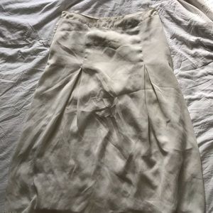 Long flowy white skirt